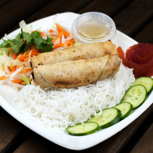 43. Vegetarian Spring Rolls on Rice Vermicelli