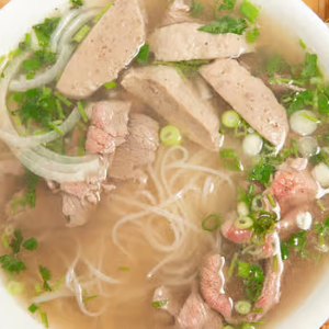 Beef Noodle and Rice Noodle Soup